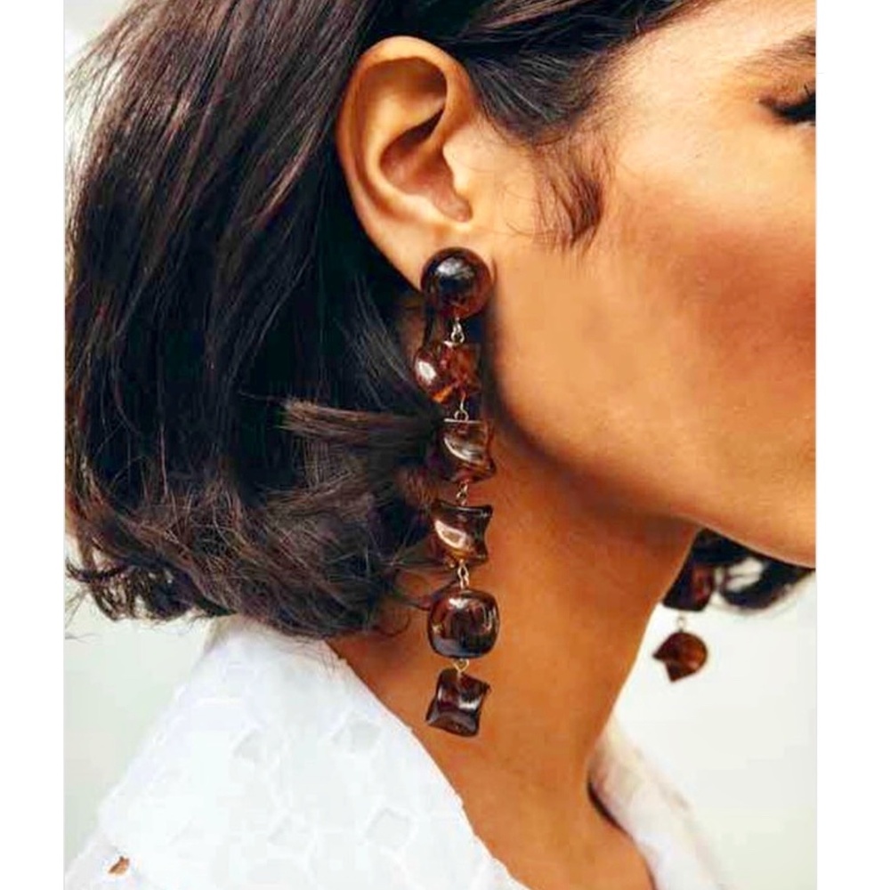 Cult Gaia Leo Tortoise Drop Earrings NIB